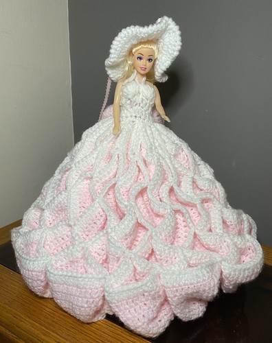 Vintage crocheted barbie doll - crocheted,